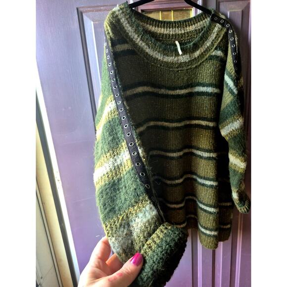 Free People Oversized Long Sleeve Sweater Womens‎ size small alpaca blend - Picture 2 of 5